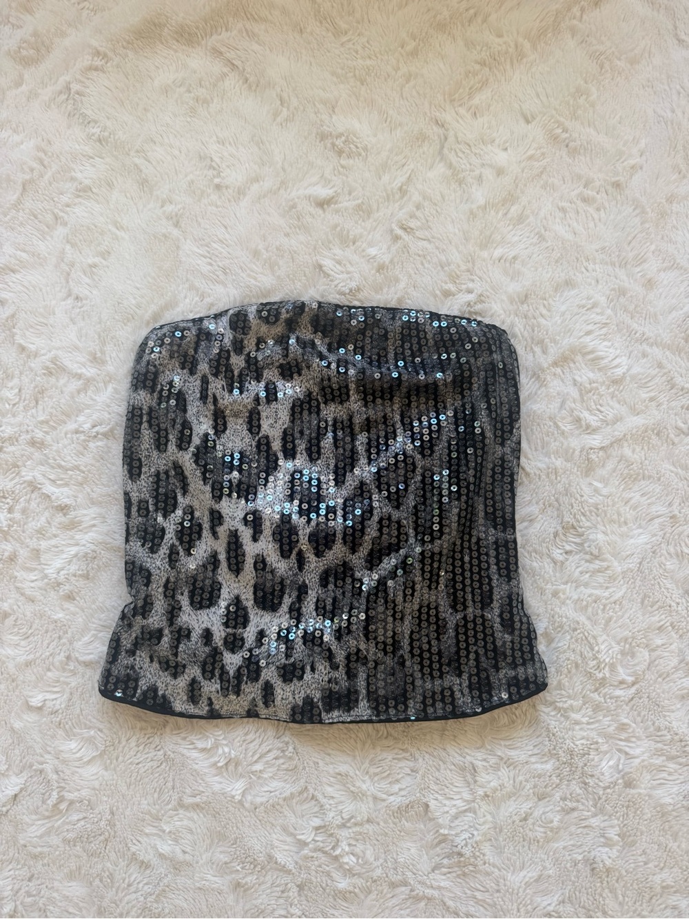 Amazon Sequin Leopard Print tube top